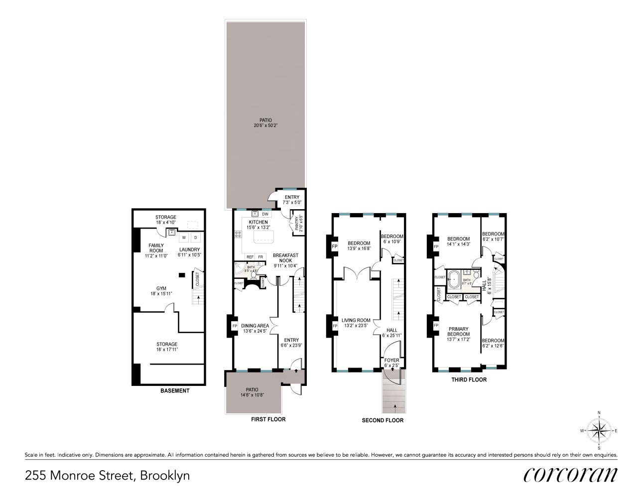 Single Family Townhouse for Sale at 255 MONROE ST, TOWNHOUSE Bedford Stuyvesant, Brooklyn, NY 11216