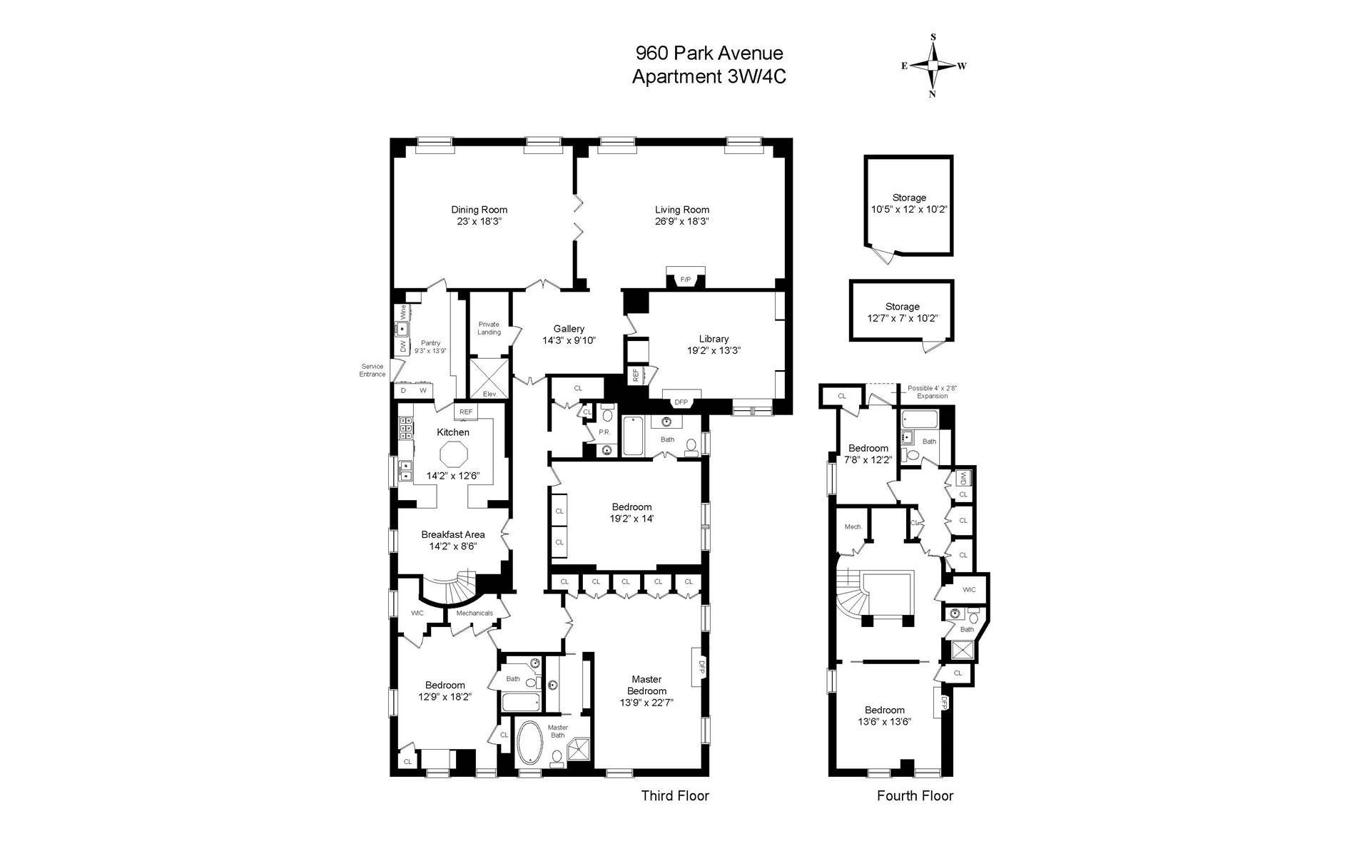 1. Co-op Properties for Sale at 960 PARK AVE, 3W/4C Upper East Side, New York, NY 10028