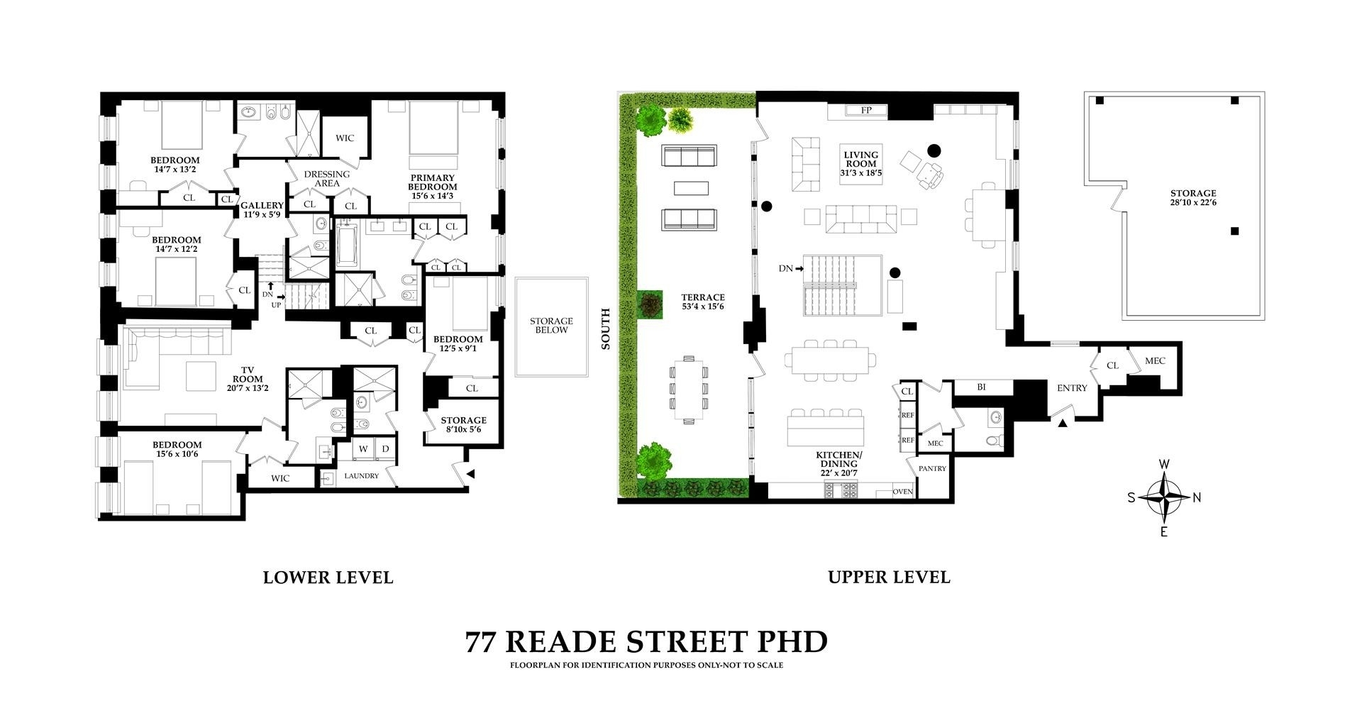 1. Condominiums for Sale at 77 READE ST, PHDE TriBeCa, New York, NY 10007