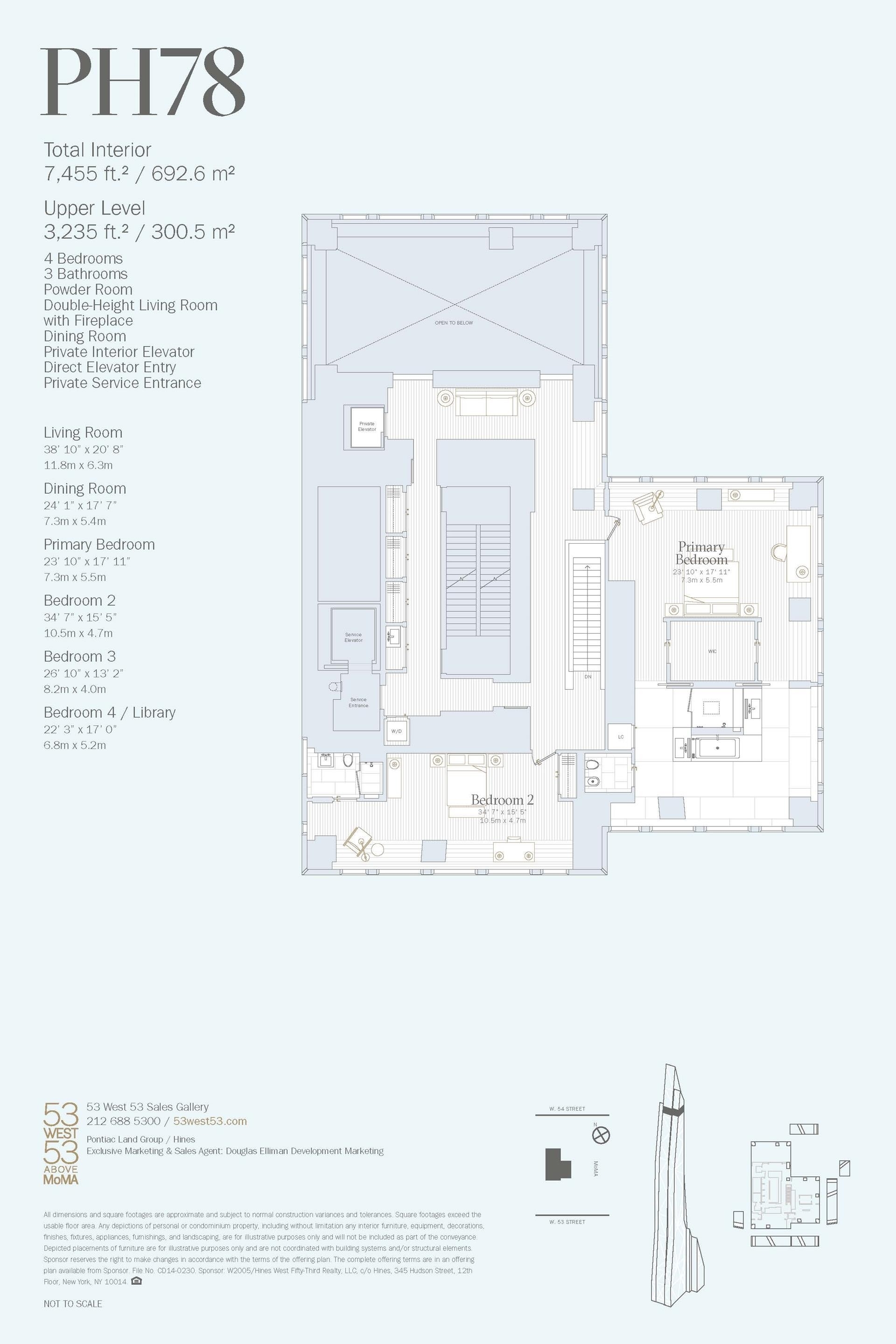 1. Condominiums for Sale at 53W53, 53 53RD ST W, PH78 Midtown West, New York, NY 10019
