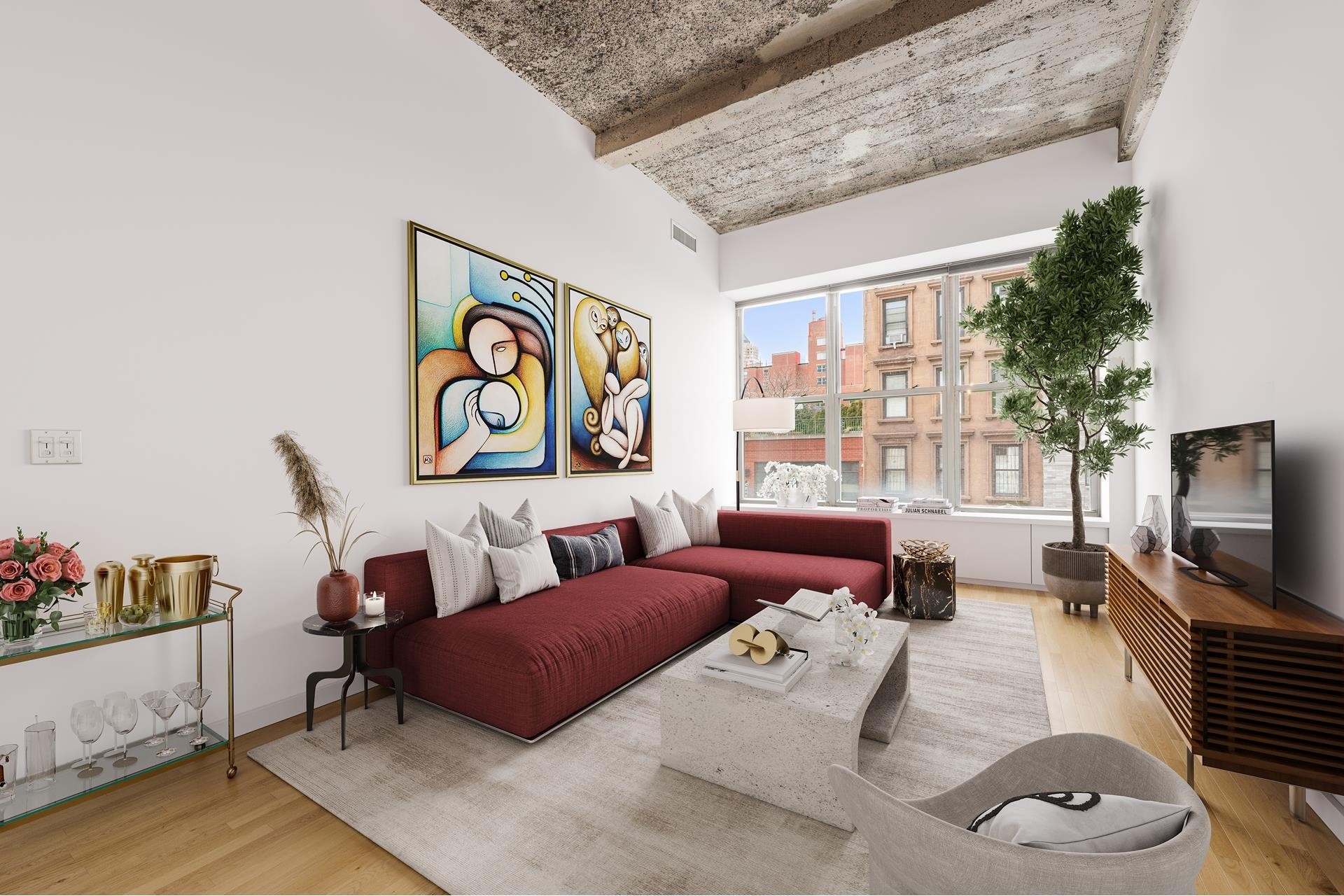 Co-op Properties for Sale at Loft 55, 419 W 55TH ST, 2B Hell's Kitchen, New York, NY 10019
