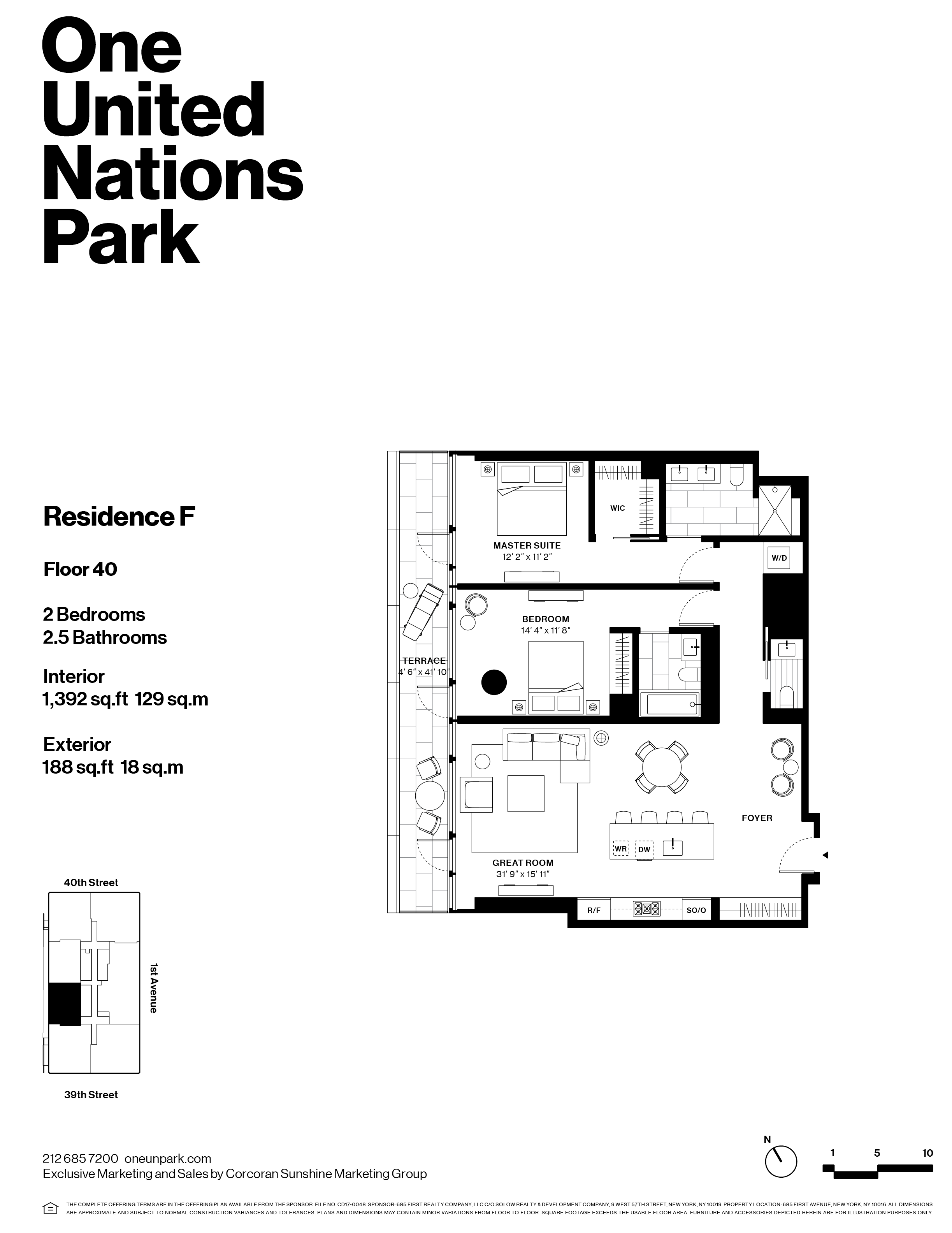 Condominium for Sale at One United Nations Park, 695 FIRST AVE, 40F Murray Hill, New York, New York 10016