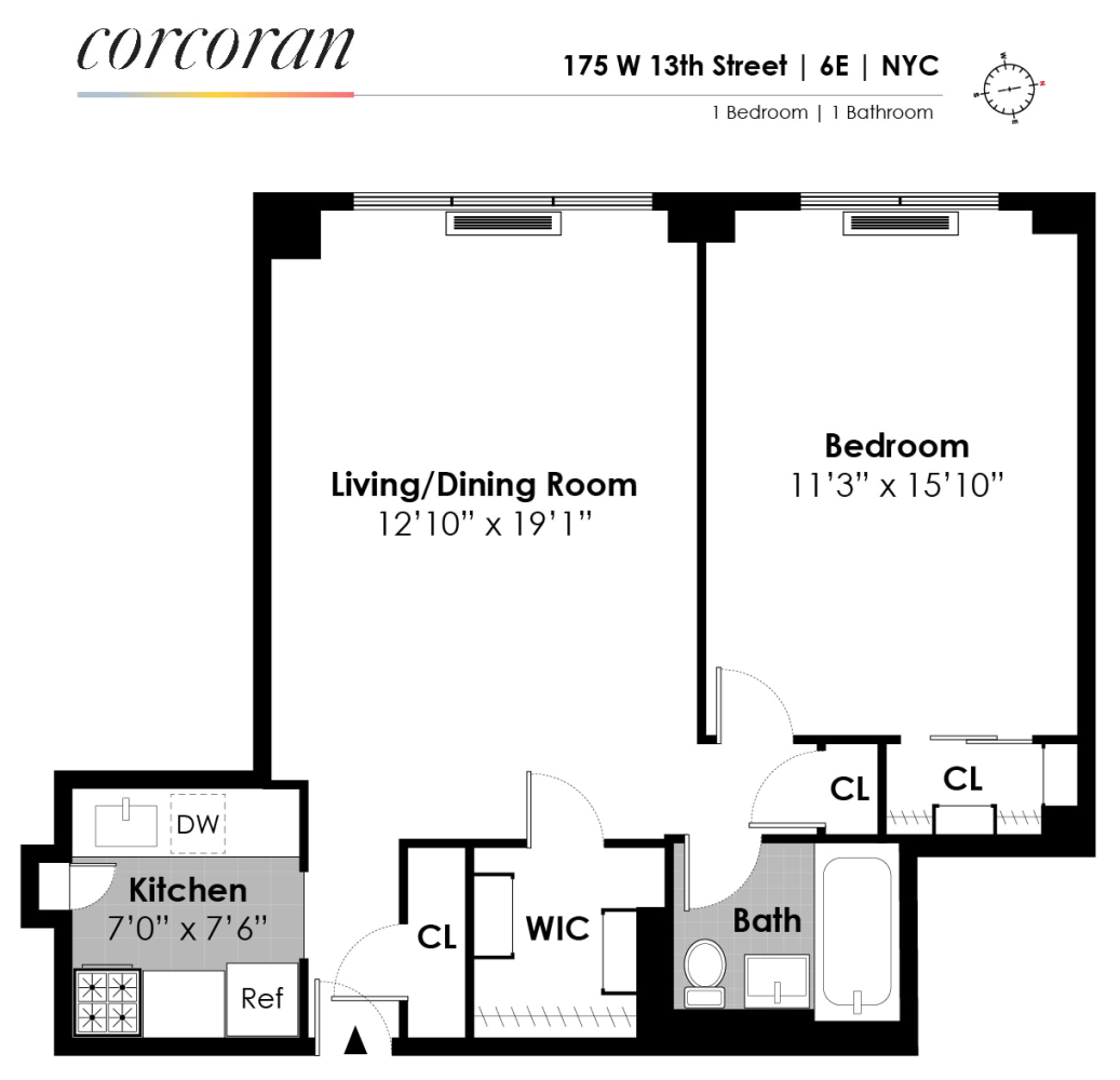 Co-op Properties for Sale at The Cambridge House, 175 W 13TH ST, 6E West Village, New York, New York 10011