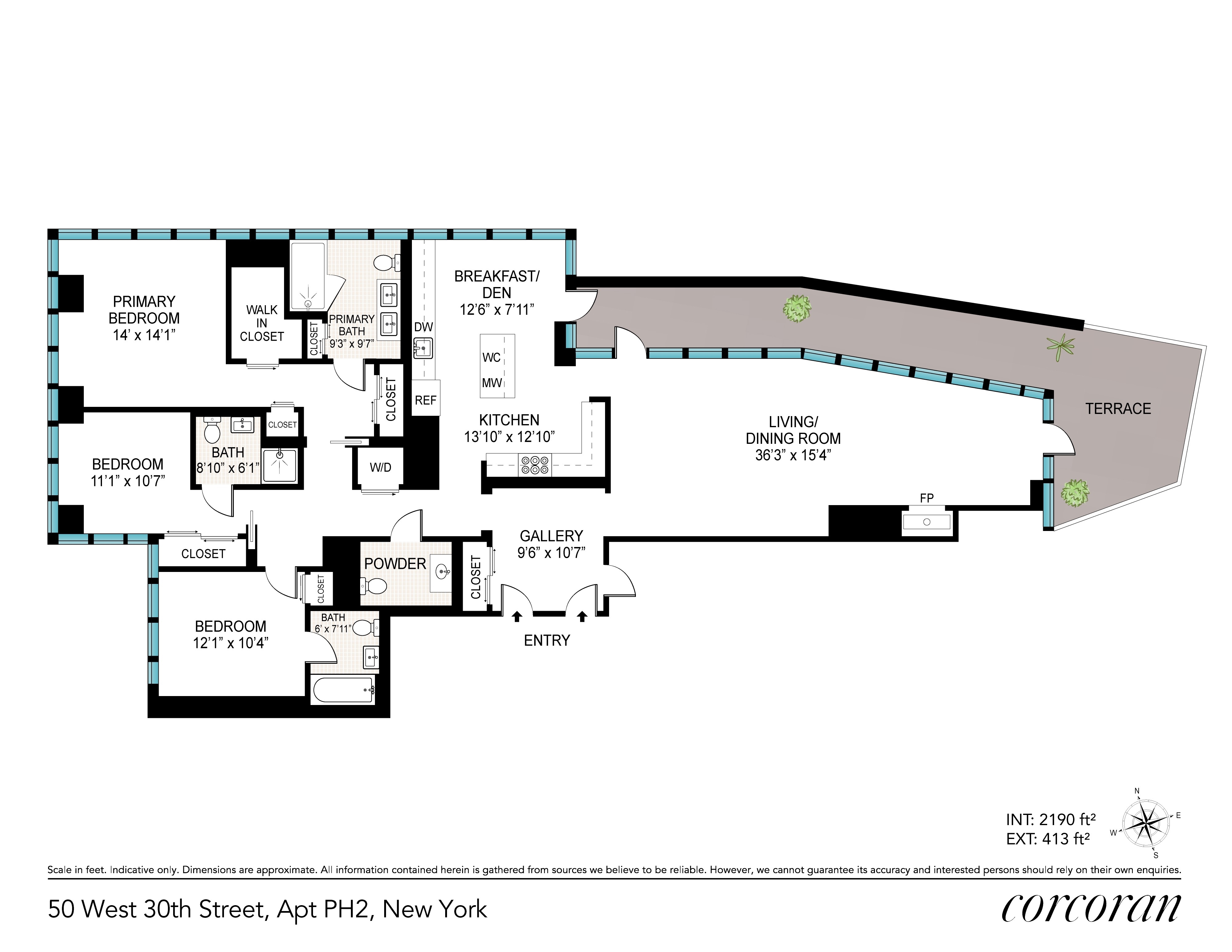 Condominium for Sale at The Noma, 50 W 30TH ST, PH2 NoMad, New York, New York 10001