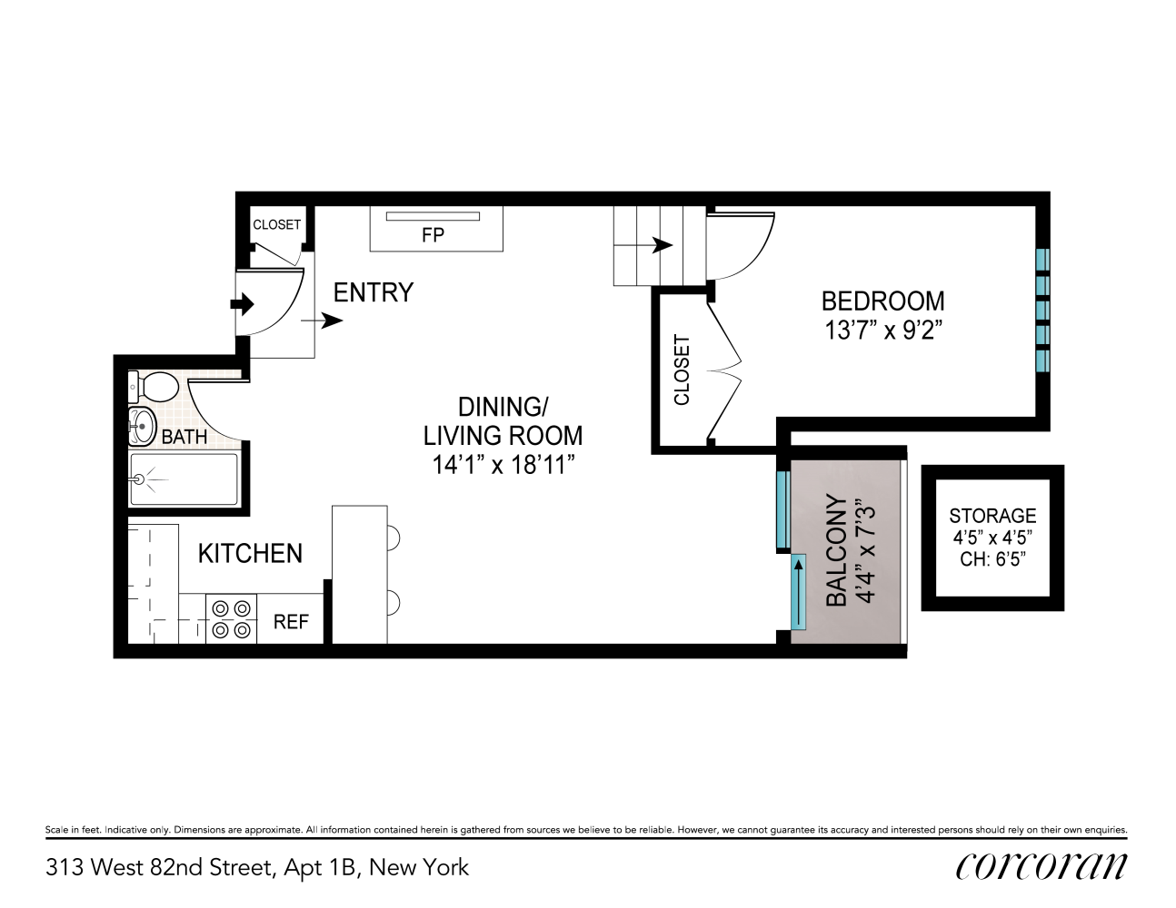 Property at 313 W 82ND ST, 1B Upper West Side, New York, New York 10024