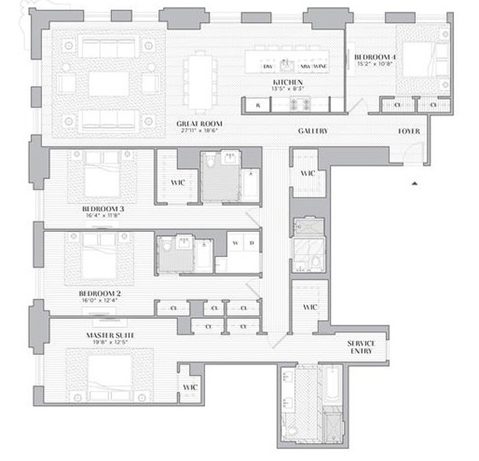 1. Condominiums at One Hundred Barclay Tribeca, 100 Barclay St, 27B New York