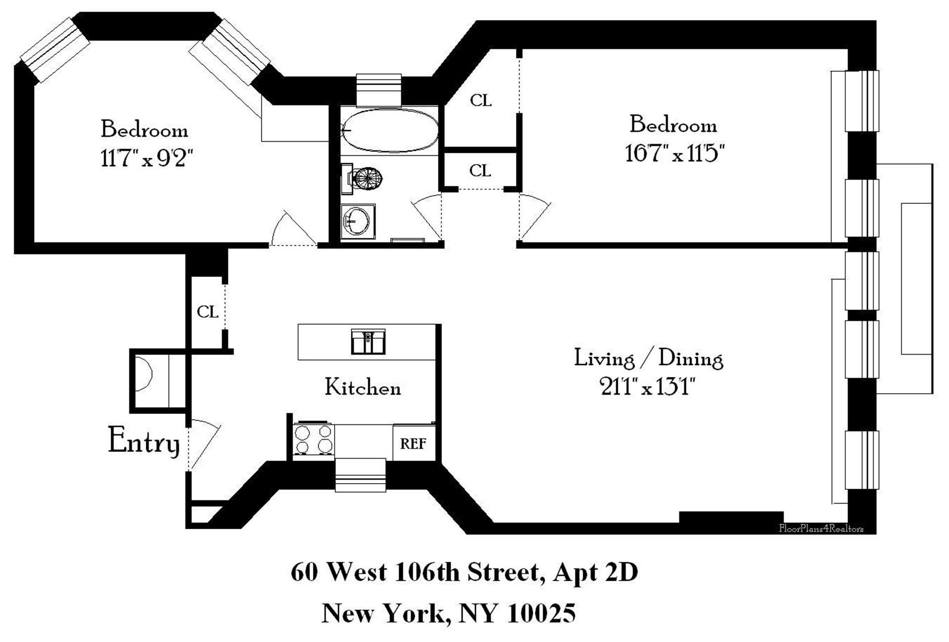 1. Condominiums at DIEGO RIVERA, 60 West 106th St, 2D New York
