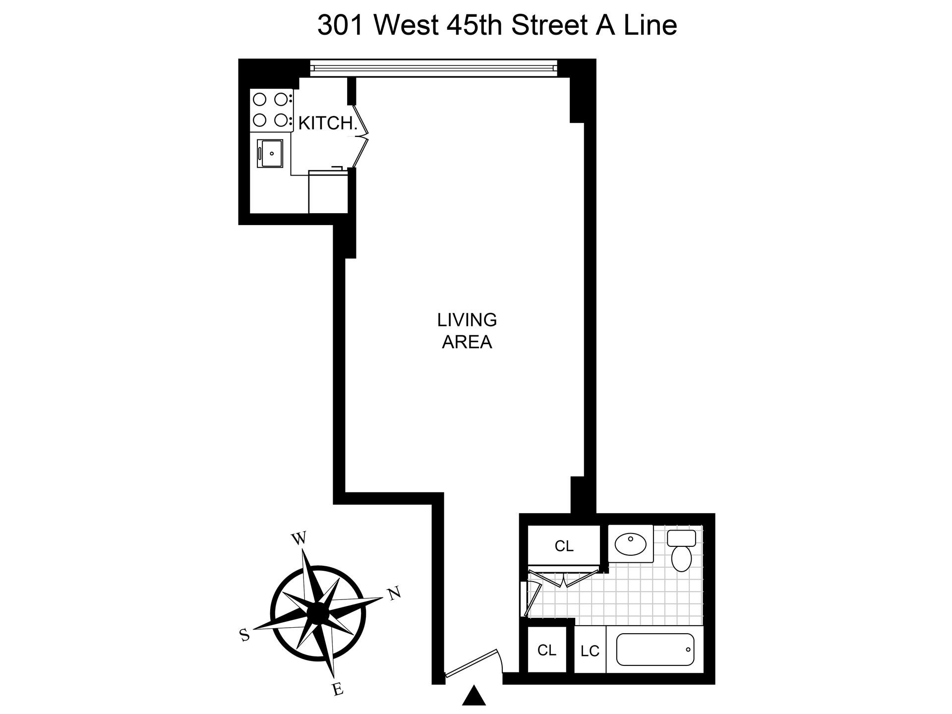 Rentals at The Camelot, 301 West 45th St, 15A New York