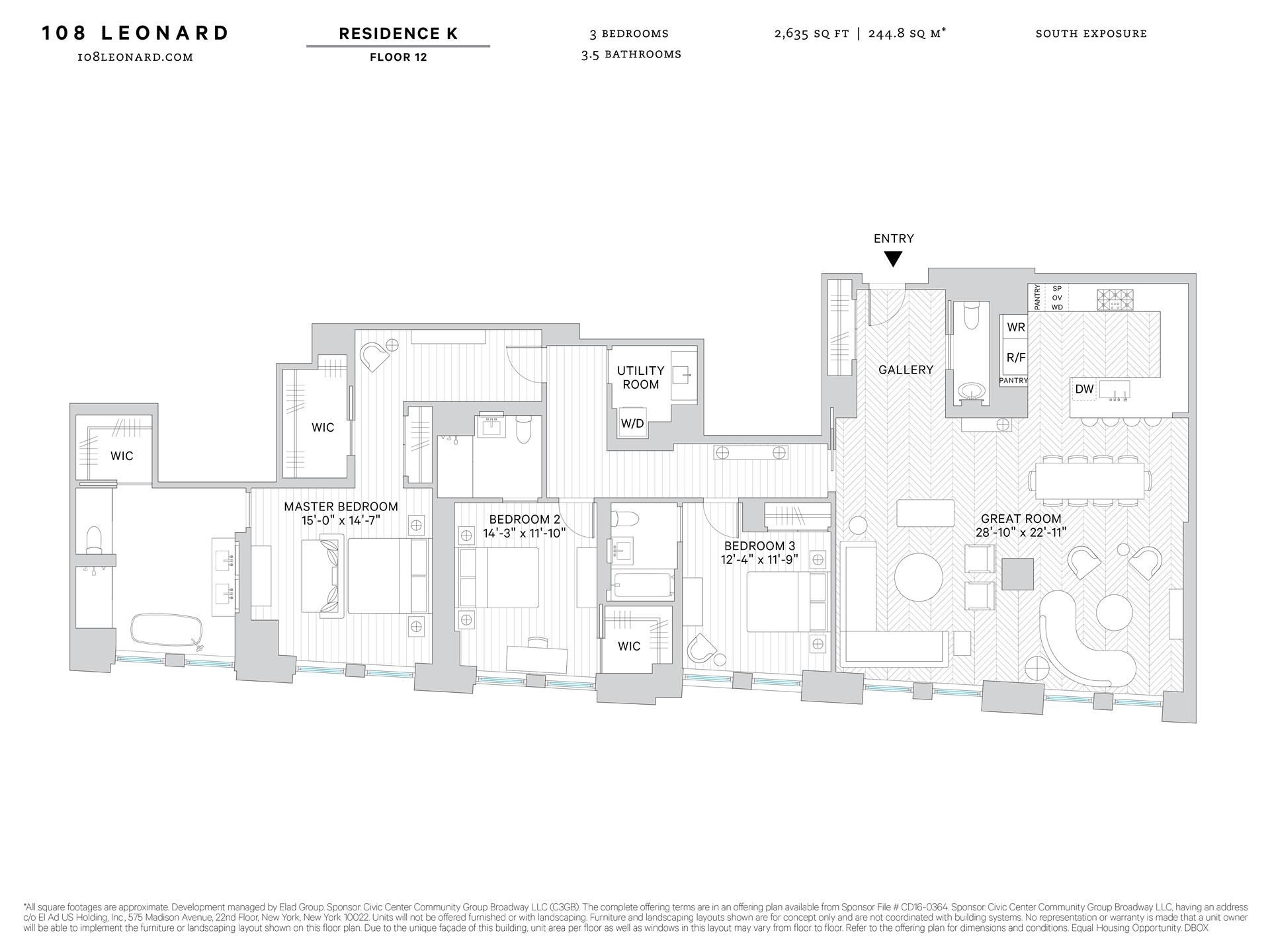 1. Condominiums for Sale at 108 LEONARD ST , 12K TriBeCa, New York, New York 10013