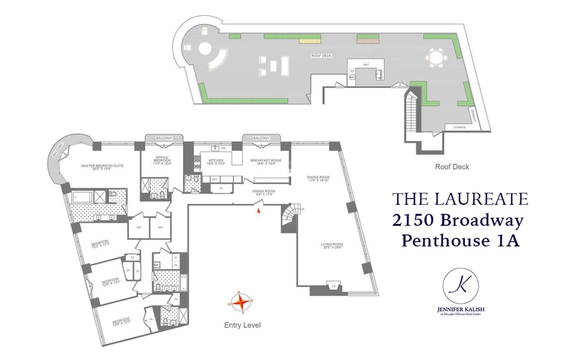 1. Condominiums for Sale at The Laureate, 2150 BROADWAY, PENTHOUSE Upper West Side, New York, New York 10023