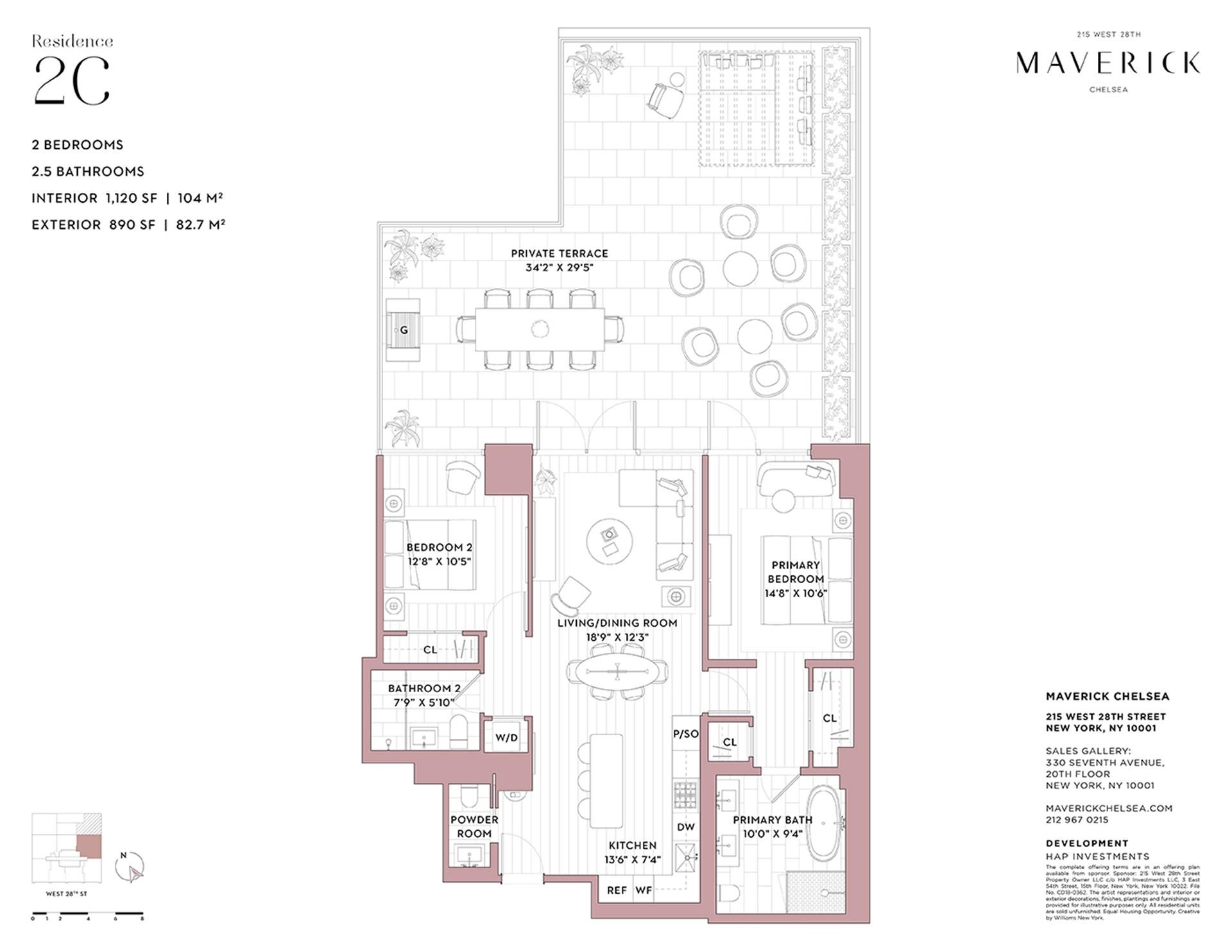 1. Condominiums for Sale at Maverick, 215 W 28TH ST, 2C Chelsea, New York, New York 10001