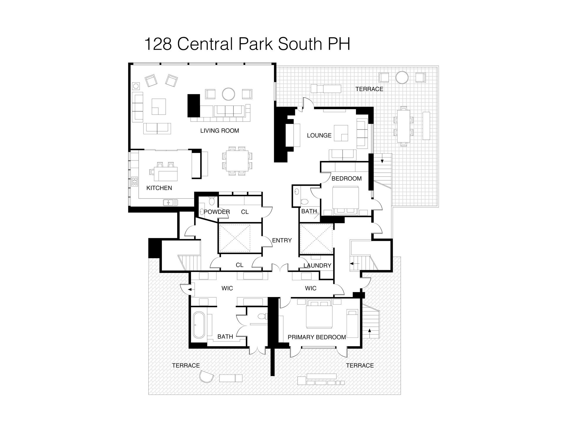 21. Co-op Properties for Sale at 128 CENTRAL PARK S, PH Central Park South, New York, New York 10019