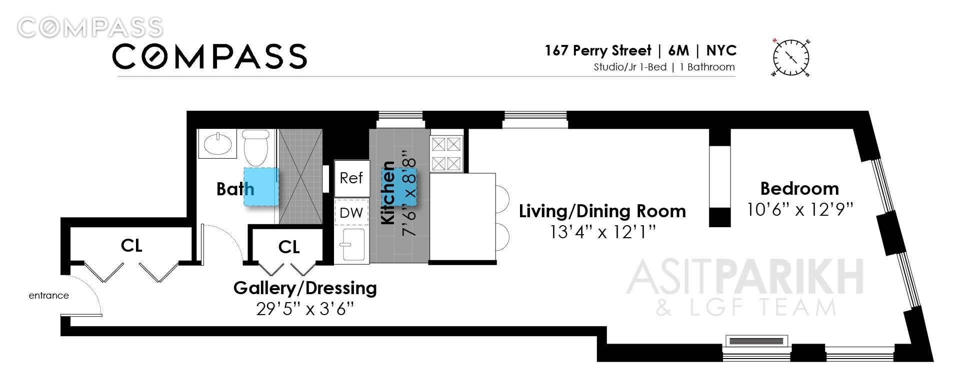 1. Co-op Properties for Sale at The Perry West Apts, 167 PERRY ST, 6M West Village, New York, New York 10014